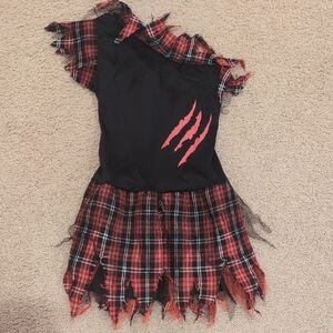 Plaid Red and Black Kids Werewolf Costume